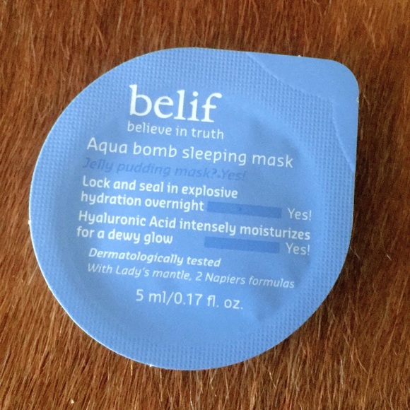 Makeup Belif Aqua Bomb Sleeping Mask 5ml Sample Travel Poshmark
